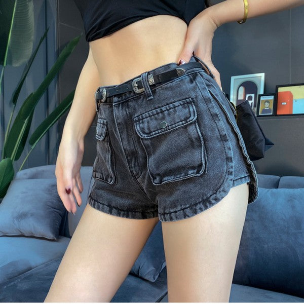 Denim Cargo Shorts