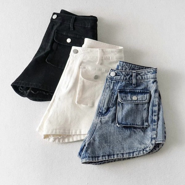 Denim Cargo Shorts