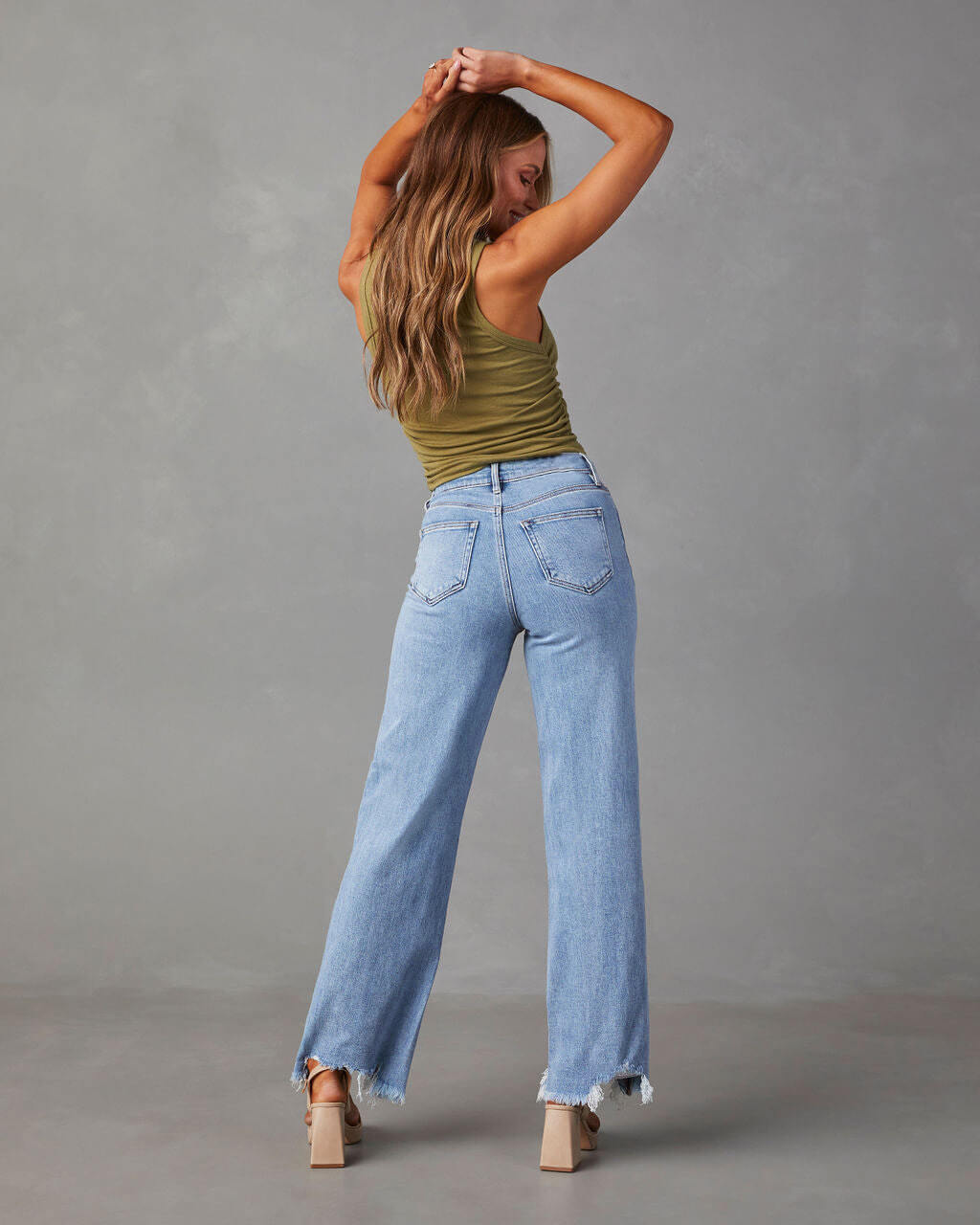 A Little Crush Raw Hem Jeans