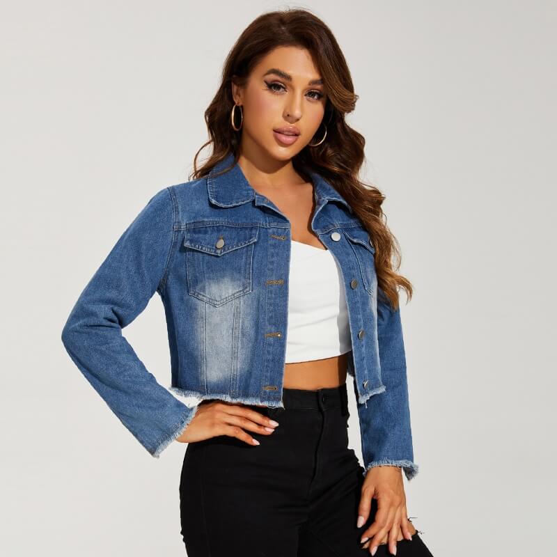 Muse In Disguise Cropped Denim Jacket