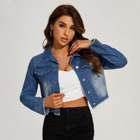 Muse In Disguise Cropped Denim Jacket