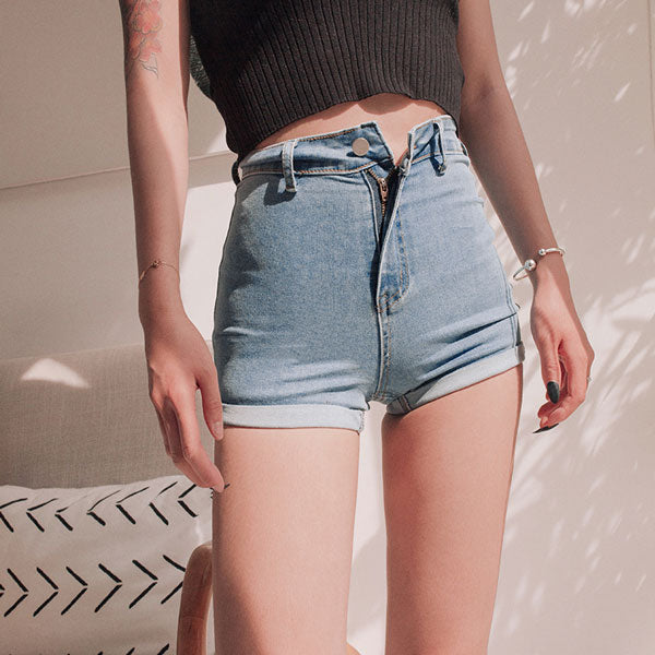 Vintage High Waist Denim Shorts