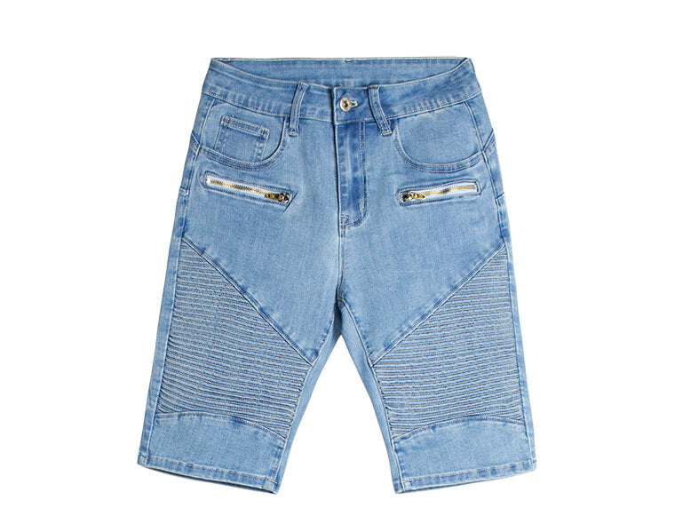 Womens Moto Style Jeans Shorts