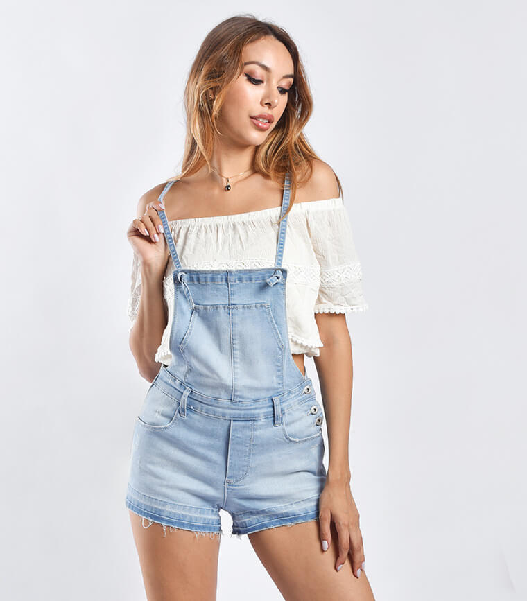 Cute Shortall Jean Short Overalls