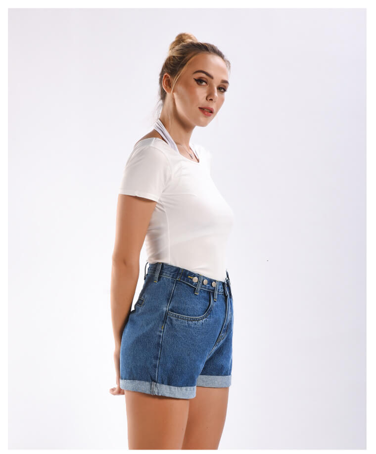 Womens Baggy Jean Shorts