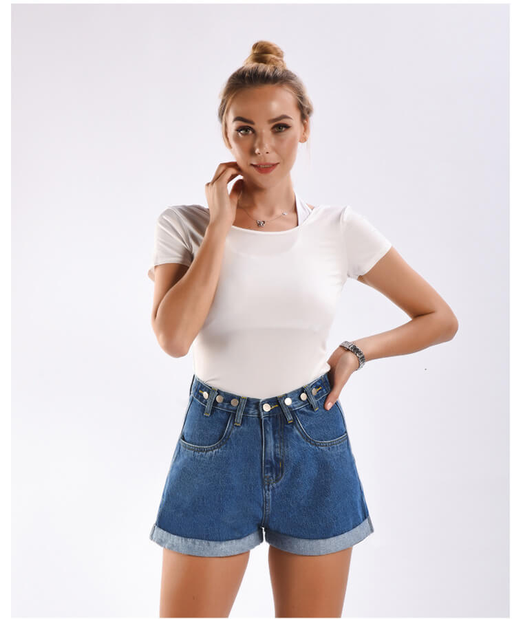 Womens Baggy Jean Shorts