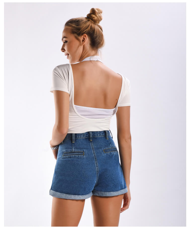 Womens Baggy Jean Shorts