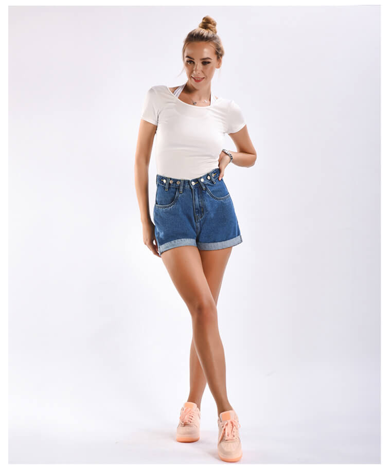 Womens Baggy Jean Shorts