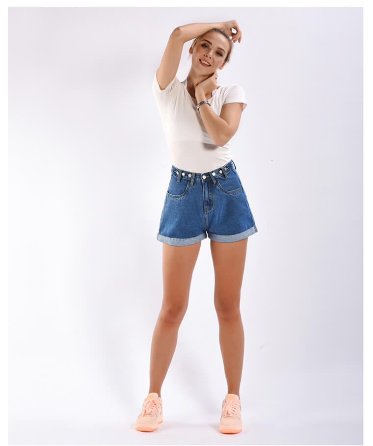 Womens Baggy Jean Shorts