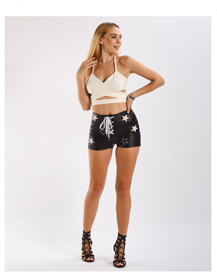 Sexy PU Leather Shorts